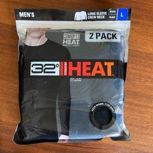 NWT 32° Heat Long Sleeve Crew Neck Black Shirts